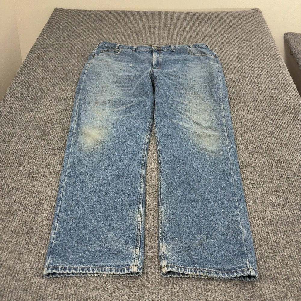 RedHead Jeans Mens 44x34 Blue Cotton Flannel Lined Flaws Workwear Outdoor Style